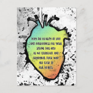 Holi Heart Festival von Liebe und Farbe Postkarte