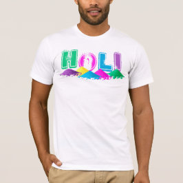 Holi mit Piles von farbigen Pulvern T-Shirt