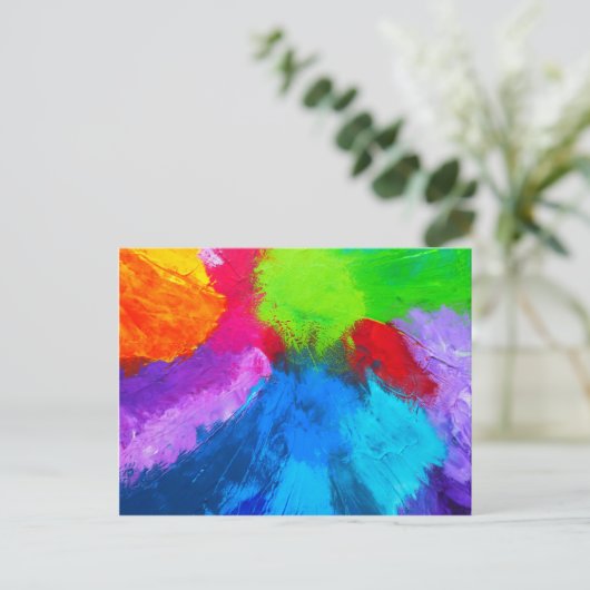 Holi Postkarte (Stehend Vorderseite)