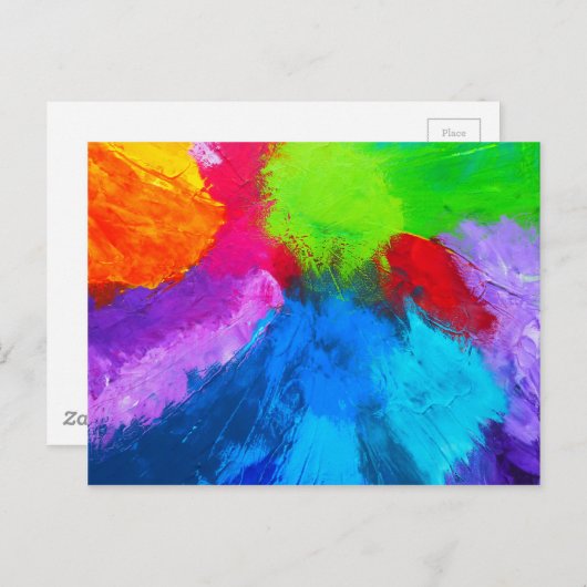 Holi Postkarte (Vorne/Hinten)