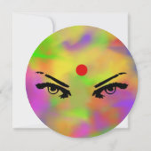 Holi Powder and Eyes Einladung (Rückseite)
