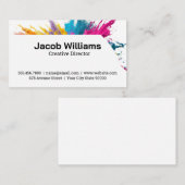 Holi Powder farbenfrohe Splash Explosion Visitenkarte (Vorne/Hinten)