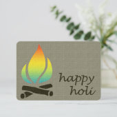 Holi-Regenbogenflamme Einladung (Stehend Vorderseite)