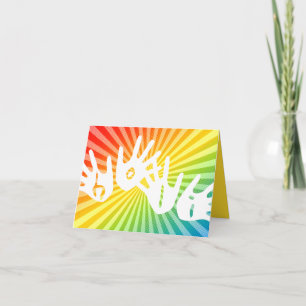 Holi-Regenbogenrochen Feiertagskarte