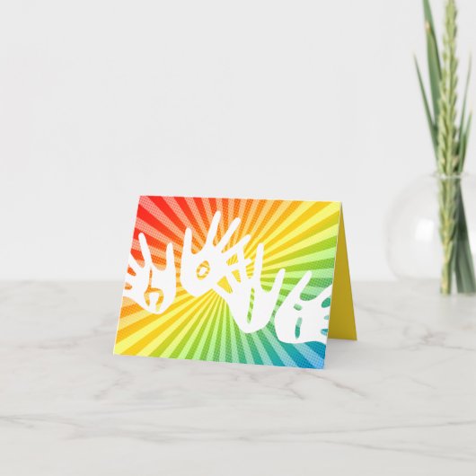 Holi-Regenbogenrochen Feiertagskarte (Vorderseite)