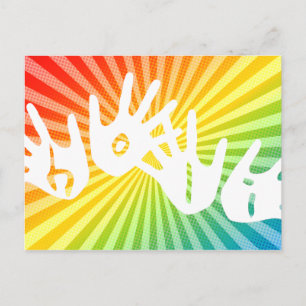 Holi-Regenbogenrochen Postkarte