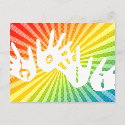 Holi-Regenbogenrochen Postkarte (Vorderseite)