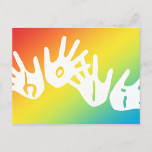 Holi-Regenbogenrochen Postkarte