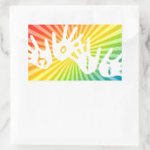 Holi-Regenbogenrochen Rechteckiger Aufkleber (Tasche)