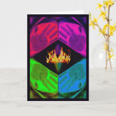 Holi Spring Festival of Colors Hands and Fire Karte (Gelbe Blume)