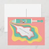 Holi Water Sprayer Papercut Postkarte (Vorne/Hinten)