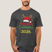 Holiday 2026 Festive Reindeer Santa Magic T-Shirt (Vorderseite)