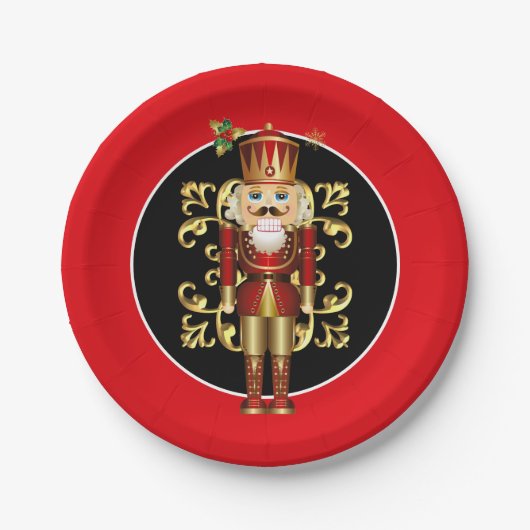 Holiday 7" Paper Tellers Nutcracker Pappteller (Vorderseite)