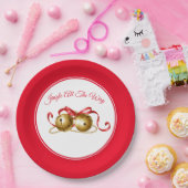 Holiday 9" Paper Tellers - Jingle Bells Pappteller (Party)
