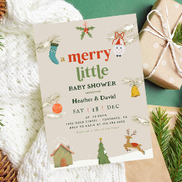 Holiday A Merry Little Baby Dusche Einladung