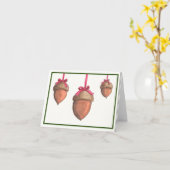 Holiday Acorn Ornaments Karte (Gelbe Blume)