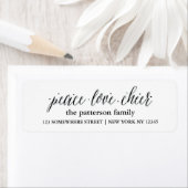 Holiday Address Label Peace Liebe Joy 1 (Insitu)