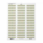 Holiday Address Labels (Vorne)