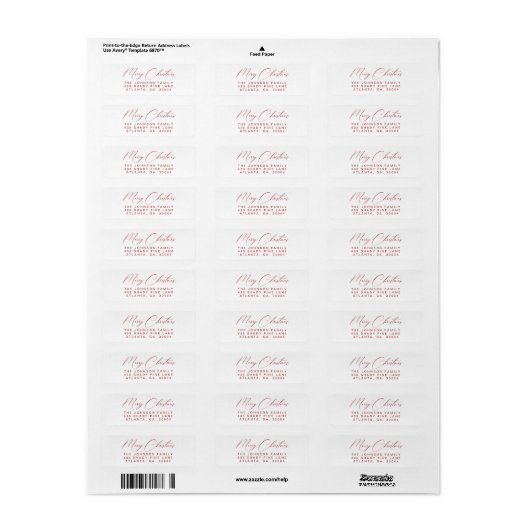 Holiday Address Labels (Vorne)