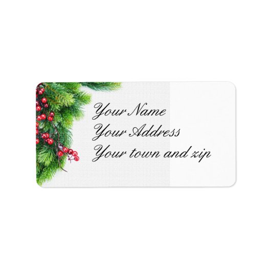 Holiday Address Labels Adressaufkleber (Vorne)