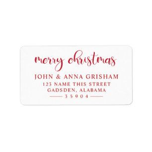 Holiday Address Labels Adressaufkleber