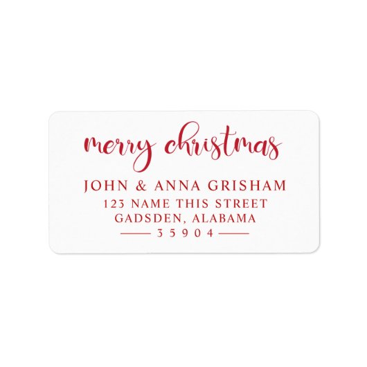 Holiday Address Labels Adressaufkleber (Vorne)