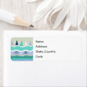 Holiday Address Labels Fir Trees Snowflakes (Insitu)