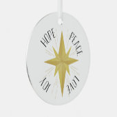 Holiday Advent Shining Star Ornament Aus Metall (Vorderseite Rechts)