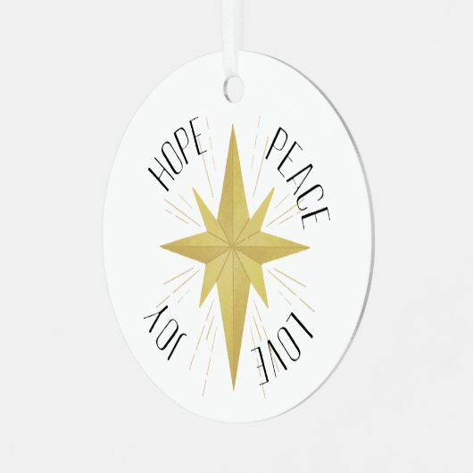 Holiday Advent Shining Star Ornament Aus Metall (Vorderseite links)