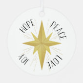 Holiday Advent Shining Star Ornament Aus Metall (Rückseite)
