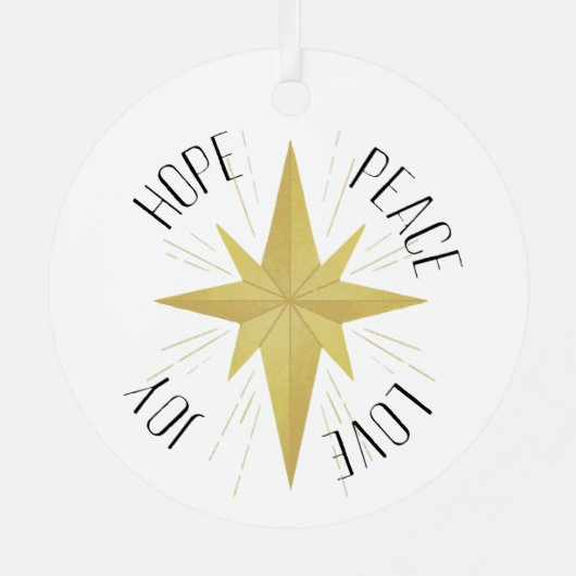 Holiday Advent Shining Star Ornament Aus Metall (Rückseite)
