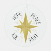 Holiday Advent Shining Star Ornament Aus Metall (Vorderseite)