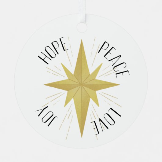 Holiday Advent Shining Star Ornament Aus Metall (Vorderseite)