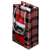 Holiday Affenpinscher Dog Holiday Kariert Weihnach Kleine Geschenktüte (Rückseite Schrägansicht)