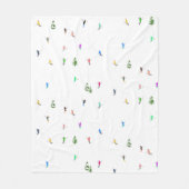 Holiday Alpine Skiern Skifahren Fleecedecke (Vorderseite)