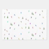 Holiday Alpine Skiern Skifahren Geschenkpapier Set (Vorderseite 3)