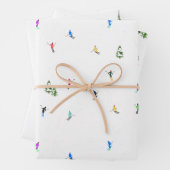 Holiday Alpine Skiern Skifahren Geschenkpapier Set (Beispiel)