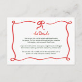 Holiday Amour | French Bow Wedding Details QR Code Begleitkarte (Vorderseite)