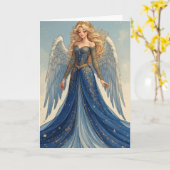 Holiday Angel Karte (Gelbe Blume)