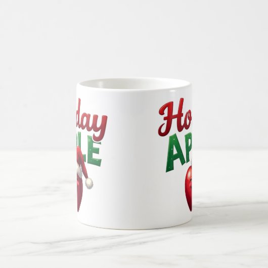 Holiday Apple Retro Christmas Design Kaffeetasse (Mittel)