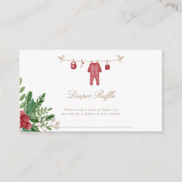 Holiday Baby Boy Dusche Raffle Card 3.5x2 Begleitkarte