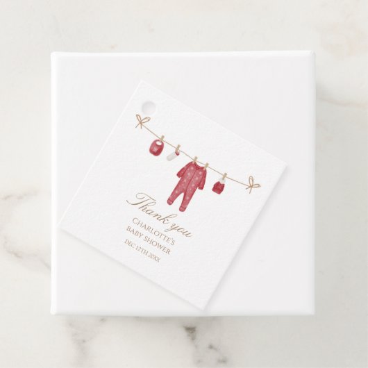 Holiday Baby Boy Dusche Square Tag Geschenkanhänger (Beispiel)