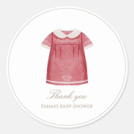 Holiday Baby Dusche Round Sticker (Vorderseite)