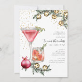 Holiday Bachelorette Cocktail Party Einladung (Vorderseite)