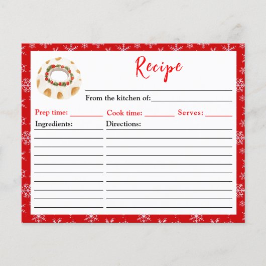 Holiday Baking Bundt Cake Recipe (Vorderseite)