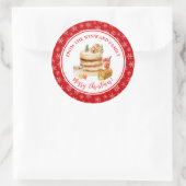 Holiday Baking Christmas Cake Runder Aufkleber (Tasche)
