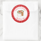 Holiday Baking Christmas Cake Runder Aufkleber (Tasche)