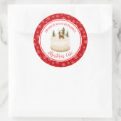 Holiday Baking Christmas Cake Runder Aufkleber (Tasche)