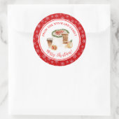 Holiday Baking Christmas Cake Runder Aufkleber (Tasche)