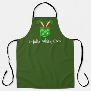Holiday Baking Crew Funny Elf Schuhe Schürze